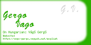 gergo vago business card