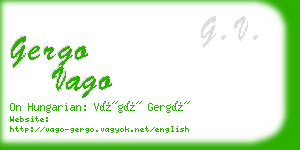 gergo vago business card